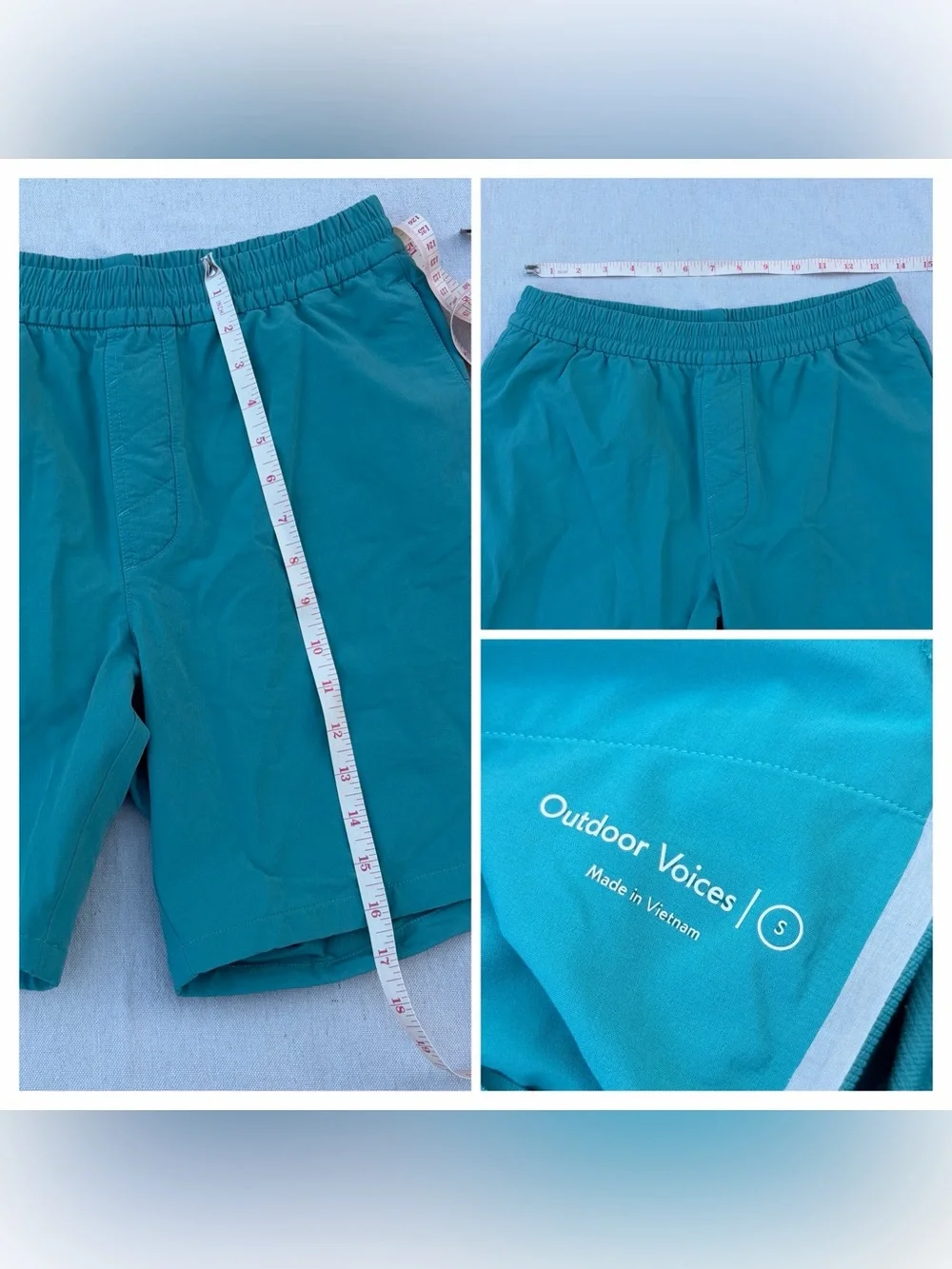 Outdoor Voices Elastic Waist Shorts, Activewear Hiking Outdoors Granola